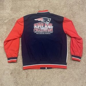 Mitchell & Ness Mens New England Patriots Throwback Collection Warm Up Jacket XL